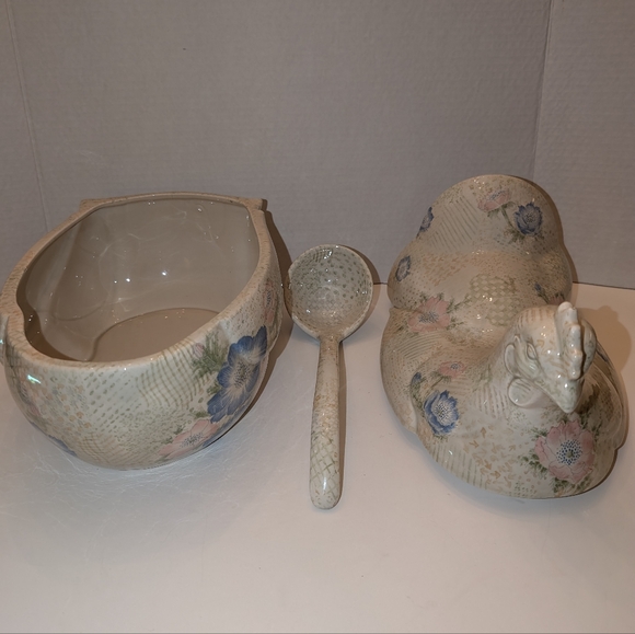 NWOT Vintage “Fitz & Floyd" Provence Soup Tureen with Ladle - Picture 7 of 16